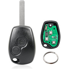 2 Button Car Key Remote Control for Renault Megane Modus Clio Logan Kangoo Sandero Duster (433 MHz PCF7946 Chip) (2 Buttons VA2 Blank)