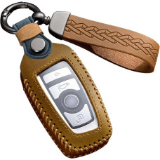 ontto Leather Car Key Case Remote Control Cover Fits BMW F20 F30 G20 F31 F34 F10 G30 F11 X3 F25 X4 I3 M3 M4 1 Series 3 Series 5 Series Key Case Key Case Key Case Brown B