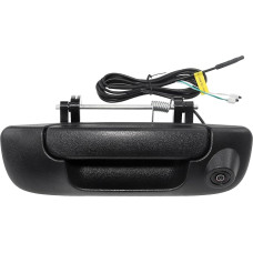 RED WOLF Rear View Camera Tailgate Camera for 2002-2008 Dodge Ram 1500, 2003-09 RAM 2500 3500 Replacement Rear Door Handle Tailgate Lock Car Camera with Parking Aid PAL NTSC