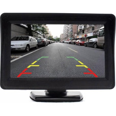 4.3 Inch Reverse Monitor for Reverse and Front Camera/12-24 Volt/Camera Power Supply/Image Mirror/2 Video Inputs/E-Approval/Transporter Camping Truck/Select Series