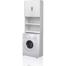 Oresteluchetta Washing Machine Cupboard, Chipboard Panels, Melamine, White, H.190 L.62.5 P.25