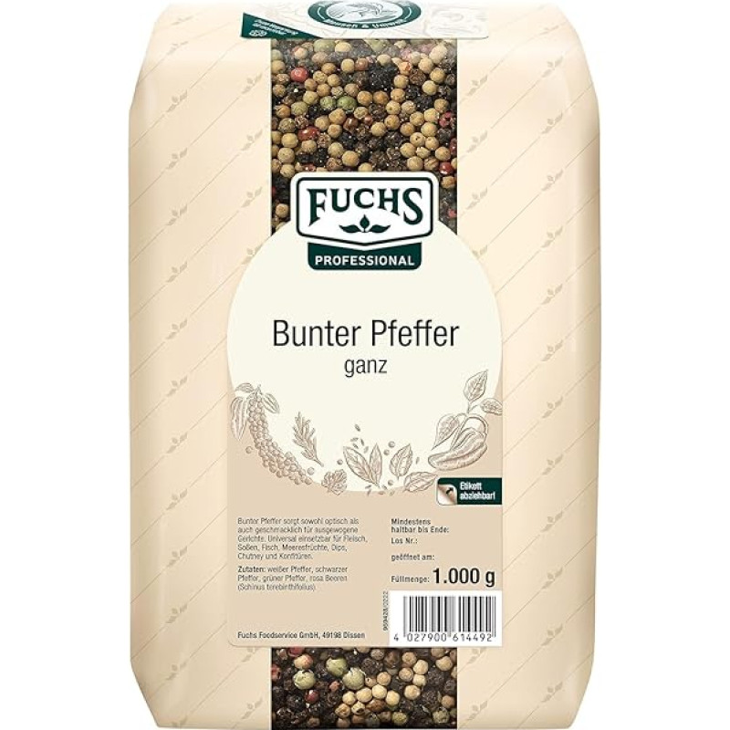 Fuchs Colourful pepper whole GV, pack of 1 (1 x 1 kg)