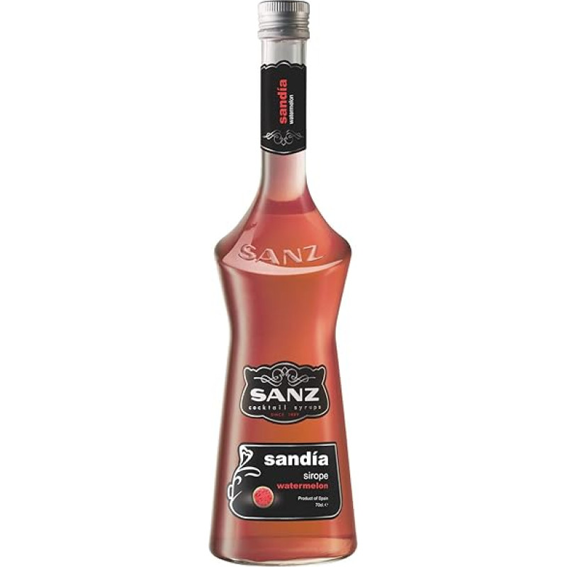 Watermelon Syrup Sanz, Cocktail Syrup, with 16% Watermelon Porridge, No Dye, 0.7 L