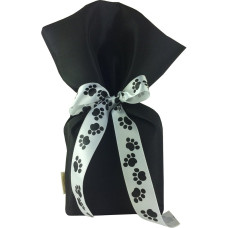 CHC-Beverly Hills TFA Gift Bags for Cookies, Black/White and Black Paw Print Ribbon