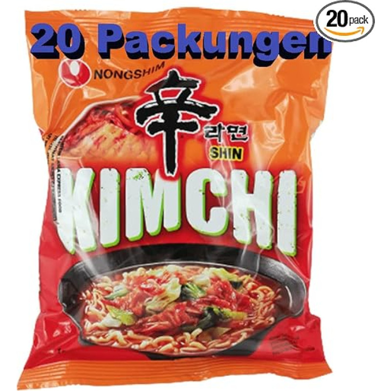 Kimchi Instant Noodles Pack of 20 (20 x 120 g)