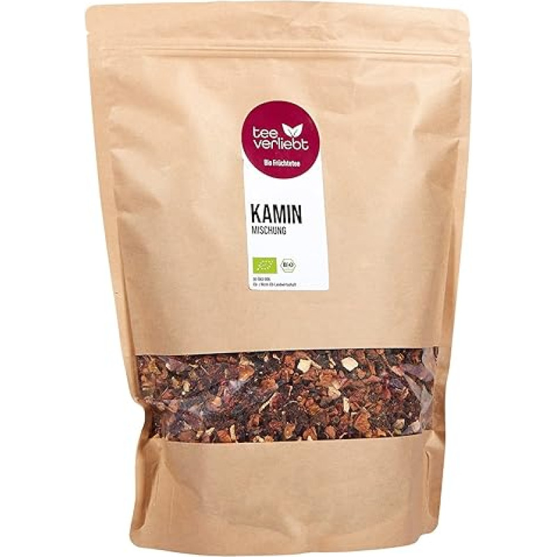 teeverliebt - Loose Fruit Tea Fireplace Mix 1000 g I Fruit Tea Loose I Christmas Scented Tea Mix with Winter Fruits I Fruit Tea Organic Loose 1 kg