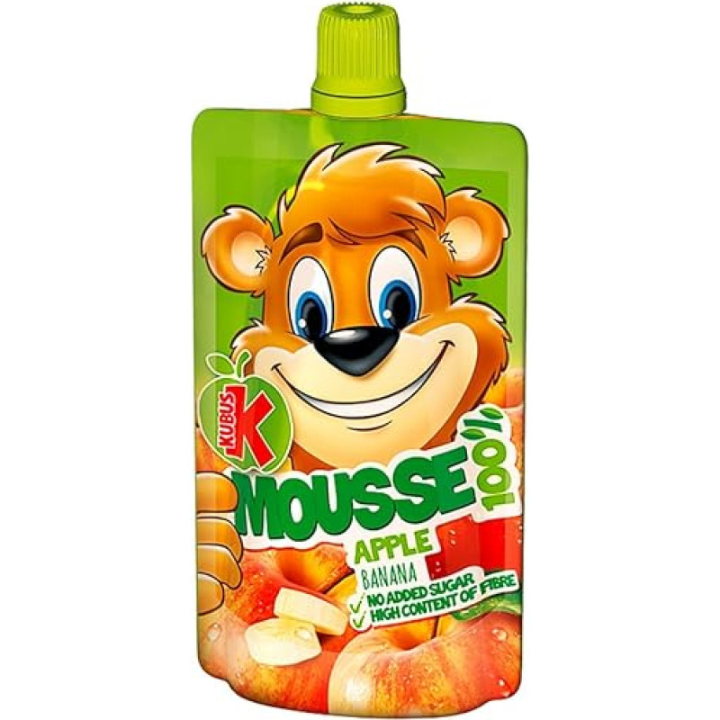 Kubelis, vaisių tyrė, 100 % obuolių bananų, 100 g