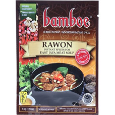 Bamboe Instant Rawon (orientalische Java-Fleischsuppe) Packung mit 3 54 Gramm