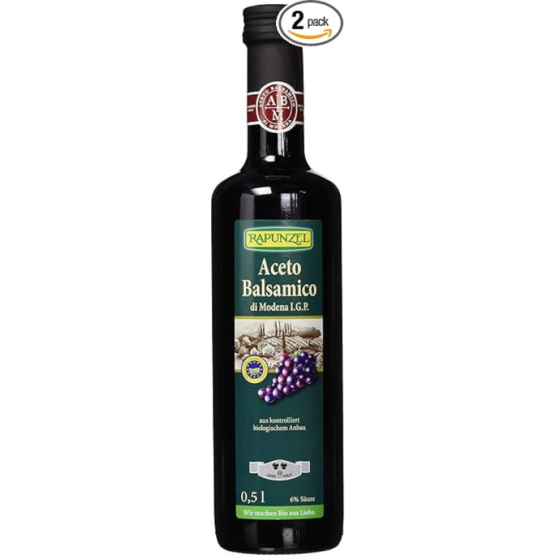 Rapunzel Aceto Balsamico di Modena I.G.P. (Rustico), 2 vnt. (2 x 500 g) - ekologiškas