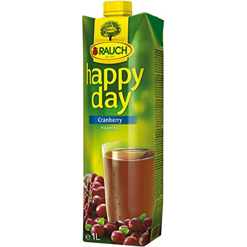 Happy Day Cranberry, fruity and tart tetra - 1 litre - 6 x