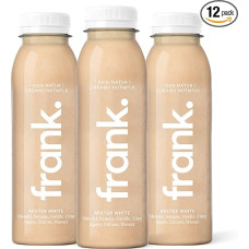 FRANK JUICE Mister White šalto spaudimo veganiškos sultys su migdolais, bananais, vanile, cinamonu, agavomis ir citrina, su vienkartine pakuote 3.00 €, 12 x 330 ml