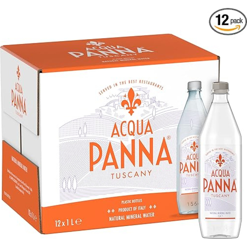 Acqua Panna Natürliches Mineralwasser, 12 x 1 l