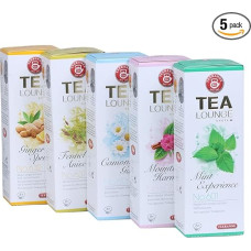 Teapot Tealounge Capsules - Herbal Tea Assortment with 5 Varieties (40 Capsules)