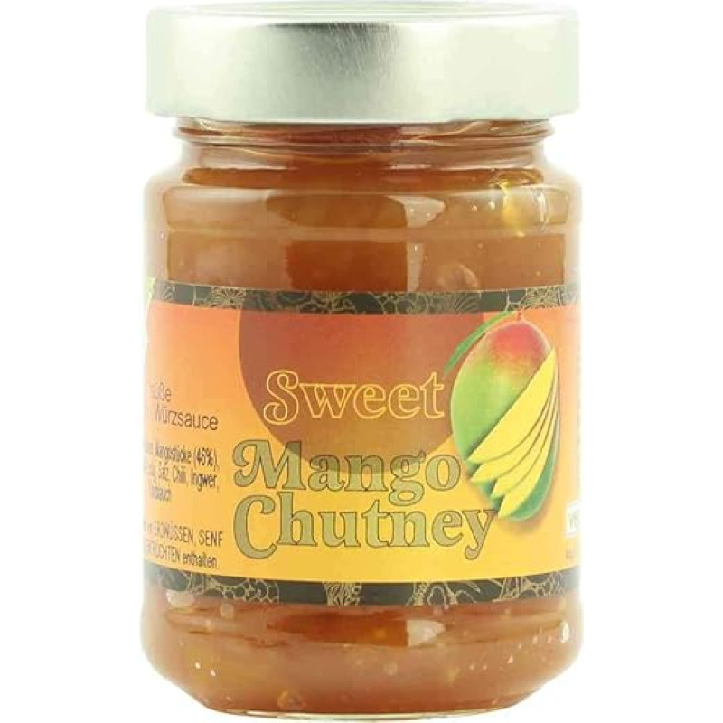 Chutney Mango Sweet Mango Chutney Vegan BARRIQUE-Feine Manufaktur Vokietija 230 g Jar