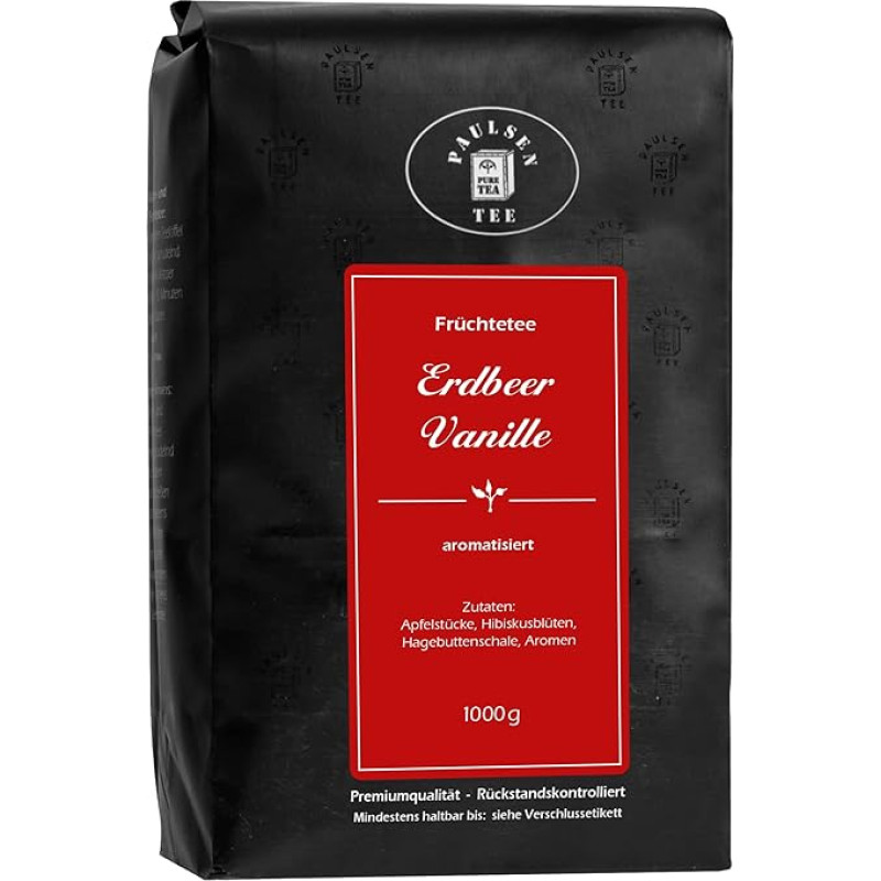 Strawberry Vanilla 1000 g Paulsen Tea Fruit Tea Residue Controlled