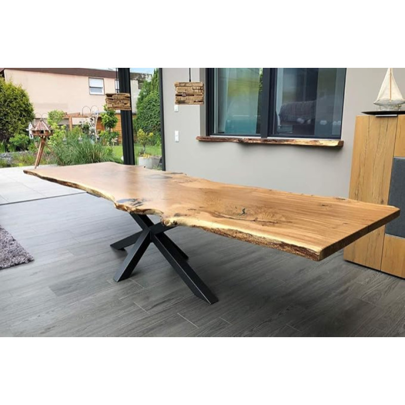 KTC Tec Cross Frame Black Matt GX80 x 80 cm stalo rėmas Virtuvės stalo valgomojo stalo pagrindas X-Frame One Piece