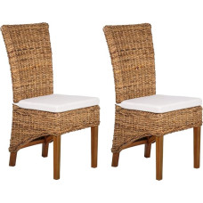 Meubletmoi Borneo Natural Abaca Wicker Pintos valgomojo kėdės Exotic Classic Chic 2 vnt.