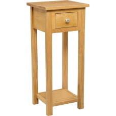 Kompakter Beistelltisch / Nachttisch, schmal, Eiche massiv, für Telefon, Handy, Lampe, Flur