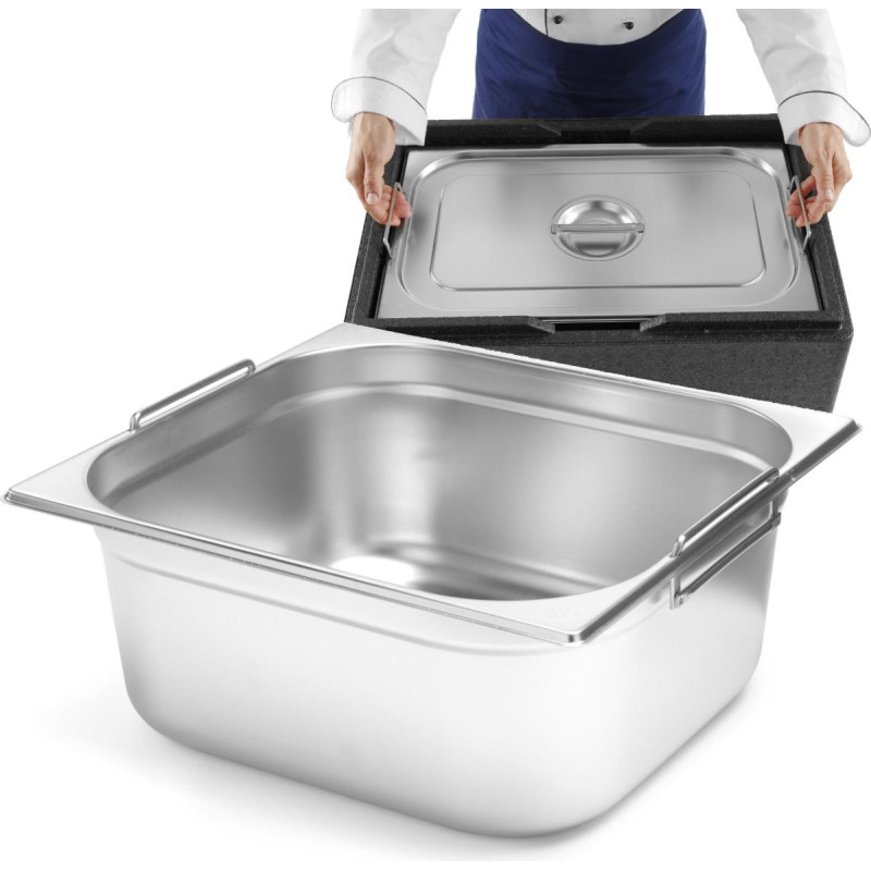 Hendi GN 1/2 gastronormo indas su ištraukiamomis rankenomis 325x265x150mm 9,5L 817346