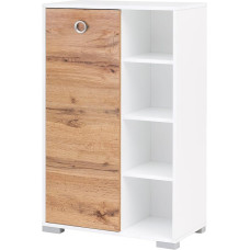 Schildmeyer Kimi Highboard 144248 Country House Oak / Chalk White, 65.3 x 33.1 x 105.2 cm