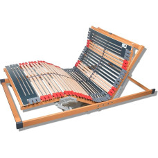 FMP Matratzenmanufaktur Rhodus EL Slatted Frame, 7 Zones, Electrically Adjustable Head- and Footrest, 44 Slats, Central Strap, in Various Sizes