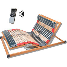 FMP Matratzenmanufaktur Rhodus EL Slatted Frame, 7 Zones, Electrically Adjustable Head- and Footrest, 44 Slats, Central Strap