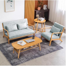 Rinkinys iš masyvinio medžio, poilsio ir poilsio kambario, puošnus Polstersesseln, raudonai mėlynas Sofafastuhl aus technischem Stoff, ergonomischem Design(E)