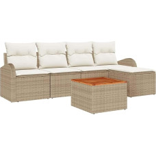 Modulares Garten-Sofa-Set Beige Poly-Rattan, 5 Sitzplätze, UV-beständig, für Außenbereiche Model3347568