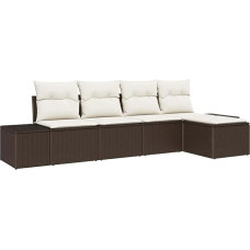 5 dalių sodo-dėžės komplektas su kopėtėlėmis iš braunem Poly-Rattan Gartenlounge Modelis3355687