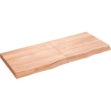 vidaXL Table Top, Desk Top with Natural Edge, Wooden Table Top for Dining Tables, Coffee Tables, Dining Table Top, Coffee Table Top, DIY Top, Light Brown Solid Wood, Untreated Oak