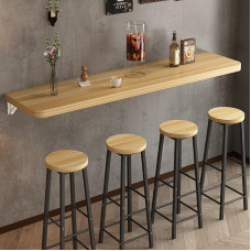 Klappbarer Wandtisch mit Klappblatt, industrielle klappbare Wandwerkbank, klappbarer Stehtisch, klappbare Hängewerkbank, herunterklappbare Arbeitsplattenverlängerung (Beige, 90 x 30 cm)