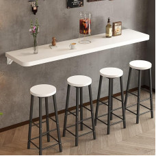 Klappbarer Wandtisch mit Klappblatt, industrielle klappbare Wandwerkbank, klappbarer Stehtisch, klappbare Hängewerkbank, herunterklappbare Arbeitsplattenverlängerung (weiß, 90 x 30 cm)