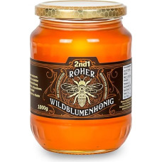 2nd1 - Natural raw honey, wild honey, flower honey from beekeepers, unfiltered directly from the beehive, harvested from Latvian forest and meadow blossoms, pure, unheated, not pasteurised, 1 kg
