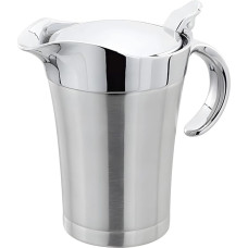Gravy Pitcher - 750ml Stainless Steel Creamer Jug | Double Insulated Sauce Server for Family Dinner Halloween Christmas Farmhouse Table Steak Turkey Buffet Home Restaurant Apartment
