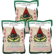 Royal Thai Jasmine Rice with Jasmine Scented Rice 1 kg, Pack of 3 (3 x 1000 g)