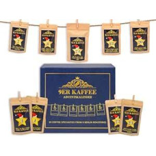 Elegant Coffee Advent Calendar 2025 by 9 Berlin Coffee Roasters, Christmas Calendar with 24 Premium Coffee Specialities, Gift Set for Men and Women, Coffee Tasting Set Ground