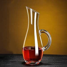 Raudonojo vyno dekanteris, stiklinis karafos aeratorius, 100 % bešvinio krištolo vyno karafos, unikali vyno aeratoriaus dovana ir aksesuaras vyno mėgėjams (1 l)