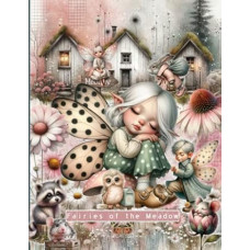 Pievų fėjos Efemerų knyga, skirta meno žurnalams: Knyga su 280 nuotaikingų fėjų, gyvūnų, gėlių, grybų, namų, bitučių ir bobelių, ... Žurnalas, albumas, ATC, popieriniai rankdarbiai