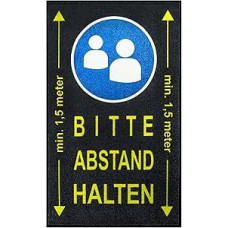 Dirt Trapper Mat 90 x 150 cm - Prašome laikytis atstumo - Durų kilimėlis įėjimo į pastatus zonai - Praktiškas švarus kilimėlis, apsaugantis nuo gripo ir peršalimo - Skaitiklio kilimėlis