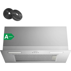 CIARRA CBCS6926A A+++ Įmontuojamo gartraukio ventiliatoriaus modulis 60 cm pločio 650 m³/h ištraukiamojo oro įrengimo gartraukis Šiltas LED apšvietimas 3 galios lygiai su CBCF003 aktyvuotos anglies filtru