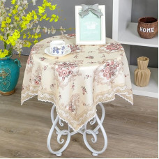 USTIDE Vintage Floral Lace Tablecloth Elegant 80x80cm Square