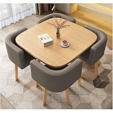 Modernaus stiliaus baldų komplektas Kvadratinis kavos staliukas Baro stalas ir kėdžių derinys Minkšta nugarinė sėdynė virtuvei Svetainė Pieno arbatos parduotuvė Greito maisto parduotuvė Vakarietiška