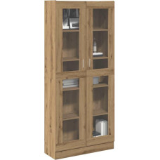 Homgoday Sideboard aus hoher Eiche, handgefertigt, 82,5 x 30,5 x 185 cm, aus Spanplatte, Möbelstück, Küchenschrank, platzsparend, Aufbewahrungsschrank für Wohnzimmer, Schlafzimmer, Büro