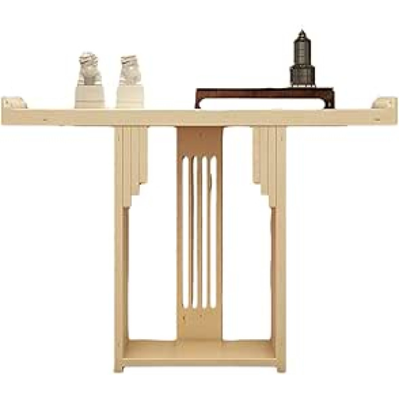 ZGNMK Sofa-Konsolentisch, Vintage-Sofatisch mit Offener Ablage Hinter dem Sofa, Beistelltisch Aus Holz für Eingangsbereich, Flur, Foyer Und Wohnzimmer(Natural,140x30x80cm)