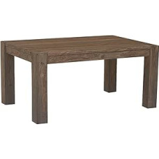 MASSIVMOEBEL24.DE Gamtos pilkos spalvos valgomojo stalas Didelės šešamo kojos 13 x 13 cm Įvairūs dydžiai, spalva: 180 x 100 cm, dydis: 180 x 100 cm