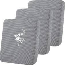 Smiry Wasserdichte Couchkissenbezüge, Stretch-Jacquard-Sofabezüge, waschbar, dicke Sofakissenüberzüge, Möbelschutz mit elastischer Unterseite für Haustiere, Kinder (3 Stück, Hellgrau)