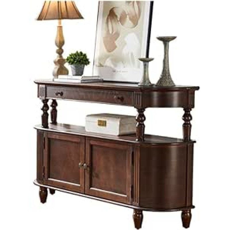 Eingangstisch, Massivholz-Eingangstisch mit Wandschrank, Flur-Dekorative Organisation