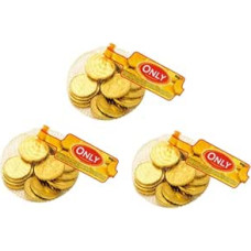 Tik šokoladinės monetos Auksinės monetos Piratų lobio monetos Pinigai Šokoladas 3 x 100 g