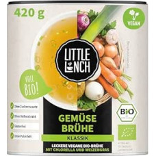 Little Lunch Vegetable Broth Organic | Vegetable Broth Classic | 100% Organic Quality | Veggie | No Added Sugar | No Flavour Enhancer | No Yeast | No Palm Fat | No Artificial Additives | 420 g