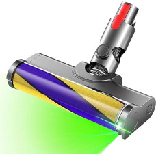 Minkštas ritininis grindų antgalis, suderinamas su Dyson V7 V8 V8 V10 V11 V15 dulkių siurbliu Pakeičiamasis šepetys su LED dulkių indikatoriaus funkcija Priedai greito atleidimo turbo šepetys kietoms grindims